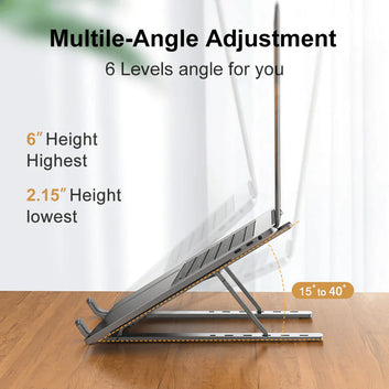 Foldable Aluminum Laptop Stand – Adjustable Ergonomic Notebook Holder