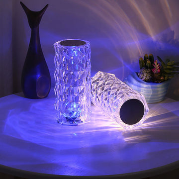 16-Color Crystal Diamond LED Lamp – Remote Control Ambient Night Light