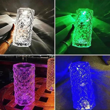 16-Color Crystal Diamond LED Lamp – Remote Control Ambient Night Light