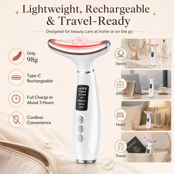 7-Color LED Face & Neck Lifting Massager – Anti-Aging Skin Tightening Device