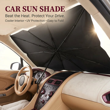 Foldable Car Sun Shade Umbrella – UV Protection Windshield Cover