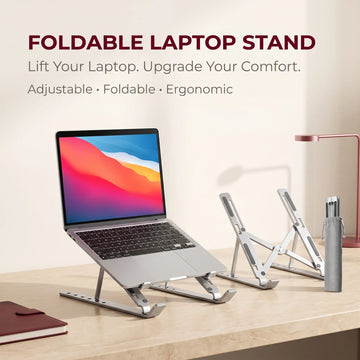 Foldable Aluminum Laptop Stand – Adjustable Ergonomic Notebook Holder