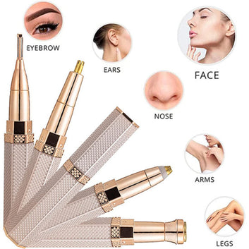2-in-1 Rechargeable Facial & Body Hair Remover – Eyebrow, Nose & Body Trimmer