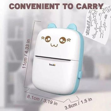 Boski Mini Portable Thermal Printer – Cute Pocket Photo & Label Printer