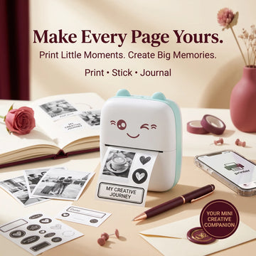 Boski Mini Portable Thermal Printer – Cute Pocket Photo & Label Printer