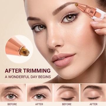 2-in-1 Rechargeable Facial & Body Hair Remover – Eyebrow, Nose & Body Trimmer