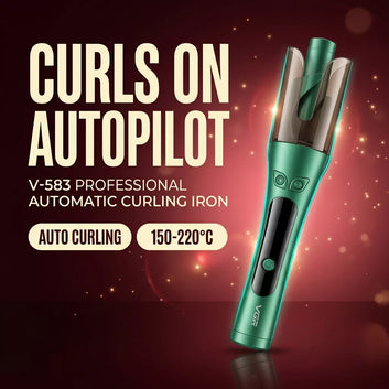 VGR V-583 Professional Automatic Curling Iron | Auto Rotating Hair Curler, 4 Timer Settings, LED Display, 150-220°C