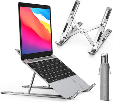 Foldable Aluminum Laptop Stand – Adjustable Ergonomic Notebook Holder
