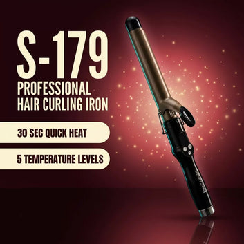 Remington S-179 Professional Hair Curling Iron | PTC Heating, 5 Temperature Settings, 150-230°C