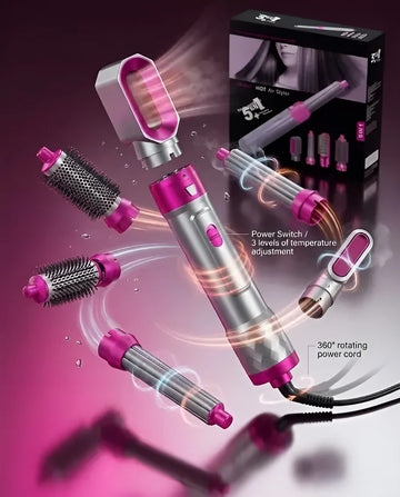 5-in-1 Multifunctional Hair Dryer Styling Tool – Hot Air Brush & Curler