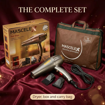 Mascelex Noah Series 2200W Professional Hair Dryer | Turbofan Engine, Unbreakable Body, Concentrator & Comb Attachments